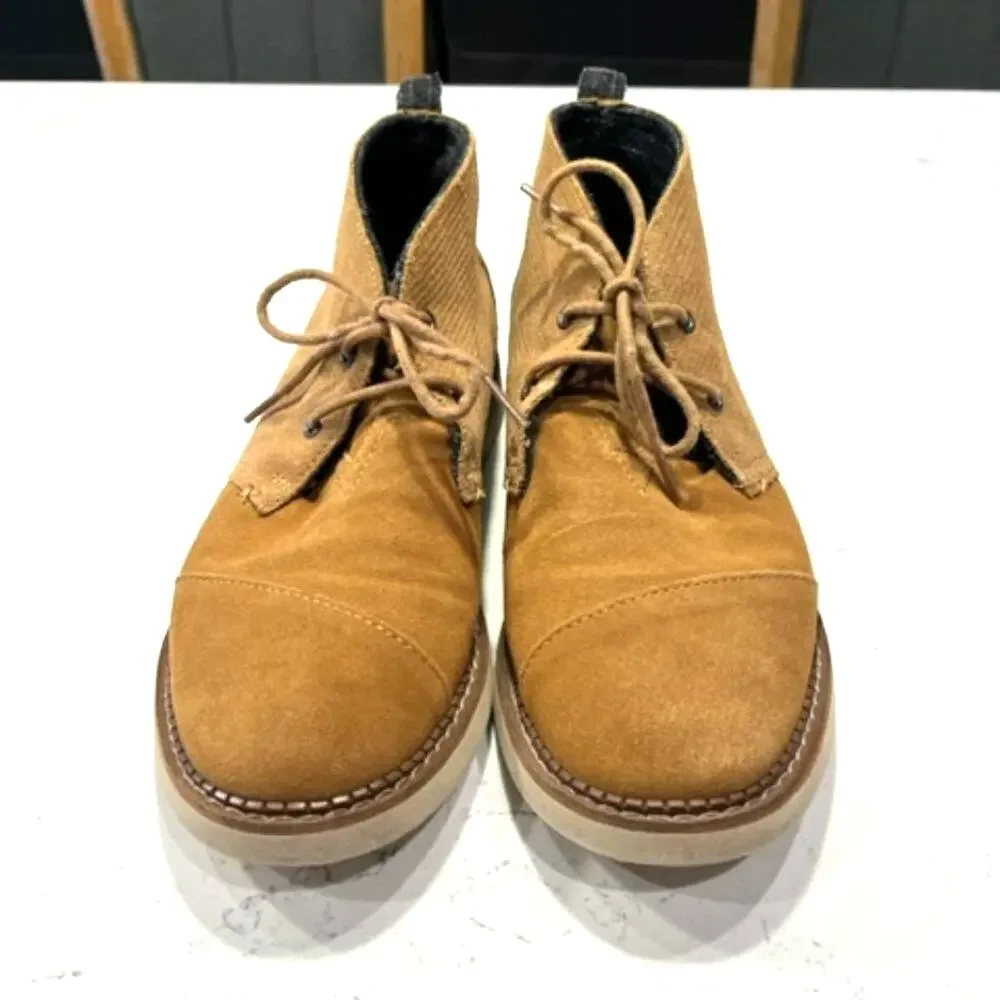 TOMS Mateo Chukka Boots Mens 9.5 Chestnut Brown Suede Casual Ankle Boot